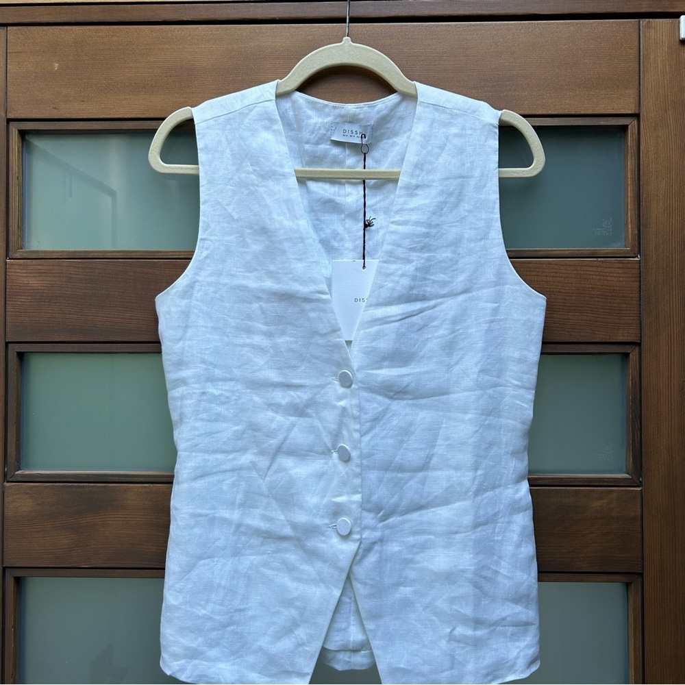 NWT DISSH Linen Vest